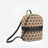 POPPY Backpack Black printed canvas