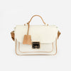 ANGELINA Crossbody White with cuoio details