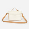 ANGELINA Crossbody White with cuoio details