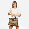 EVELYN Tote Black printed canvas