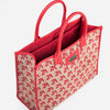 EVELYN Tote Red printed canvas