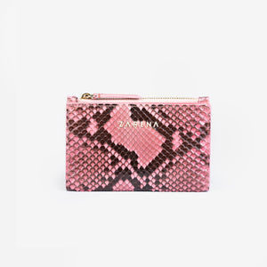 LARGE CARDHOLDER Pink snakeskin